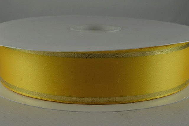 54350 - 25mm & 38mm Rosette Tramline Ribbon x 100 metre Rolls!!25mm / 12 Yellow