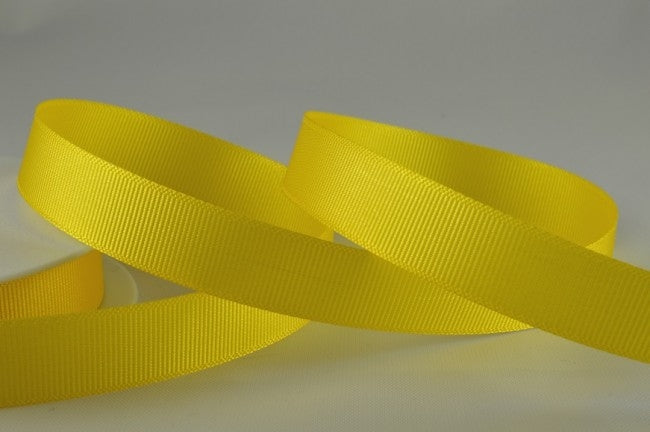 53754 - 6mm, 10mm, 16mm, 22mm & 38mm Plain Grosgrain Ribbon6mm / 12 Yellow