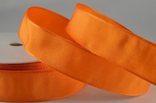 44073 - 25mm, 40mm & 60mm Wired High Quality Woven Ribbon x 25 Metres!40mm / 26 Orange