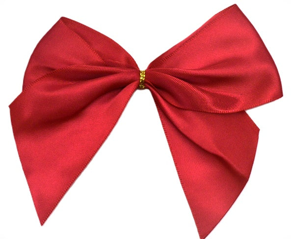 50mm Double Faced Satin Pre-tied Mini Bows (3 bows per pack)Red