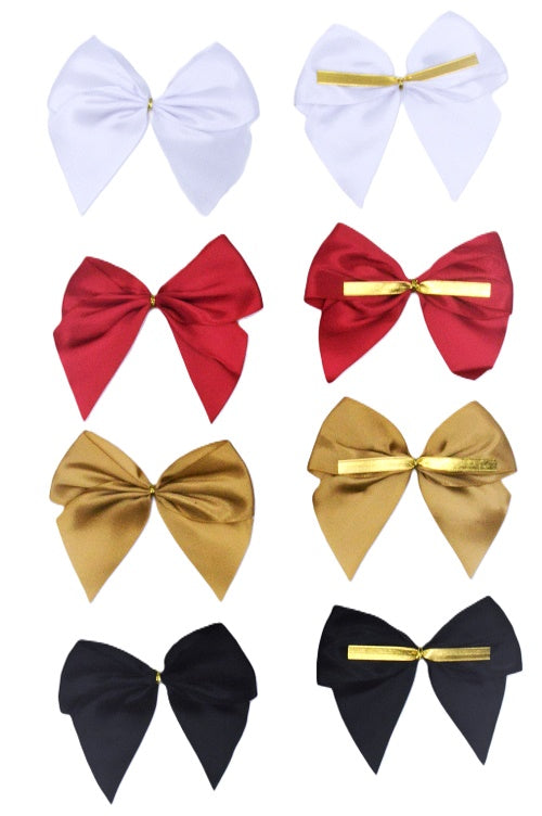 50mm Double Faced Satin Pre-tied Mini Bows (3 bows per pack)