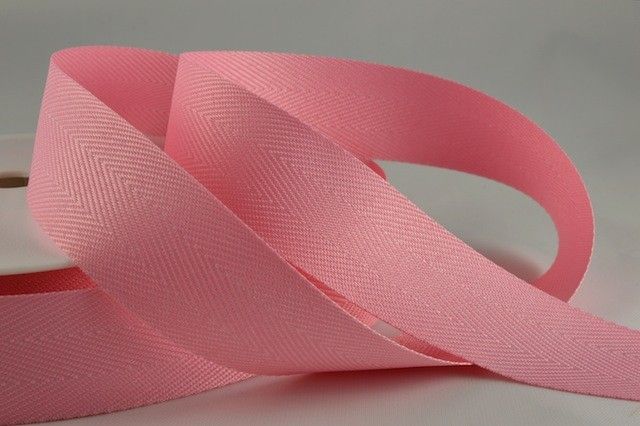 25mm Herringbone Ribbon x 50 Metre Rolls!Pink