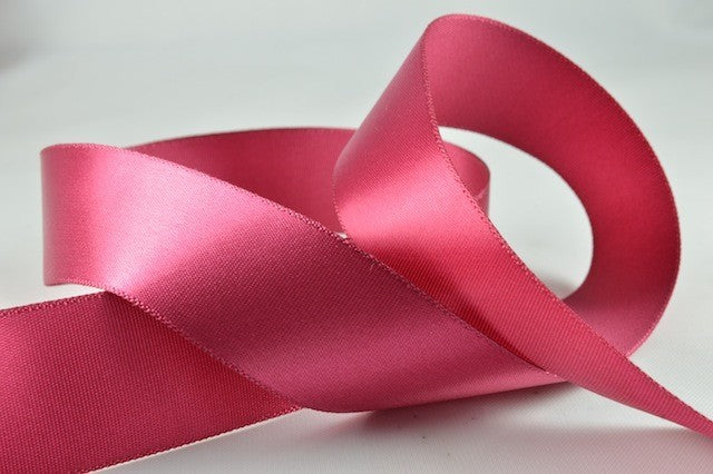 54033 - 15mm , 25mm and 38mm Single Faced Satin Ribbon x 20 Metre Rolls!15mm / 38 Burgundy