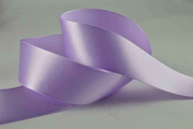 54033 - 15mm , 25mm and 38mm Single Faced Satin Ribbon x 20 Metre Rolls!15mm / 40 Lilac