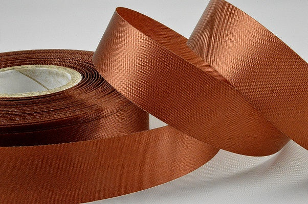53784 - 11mm, 15mm, 24mm, 38mm, 50mm, 73mm, 100mm Acetate Ribbon x 50 Metre Rolls!!24mm / 130 Light Brown