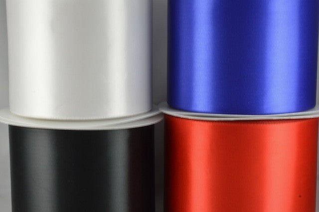 54033 - 100mm Single Sided Satin Sash ribbon x 50 metre rolls!!