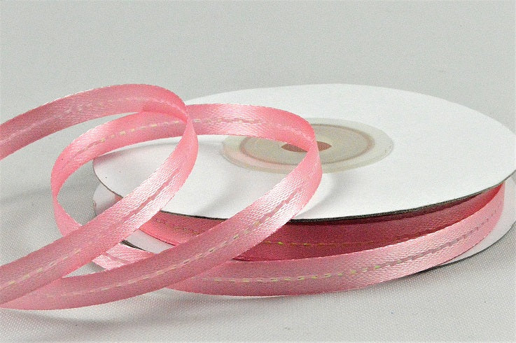 6mm Double Sided Central Stitch Satin Ribbon x 20 Metres!Pink