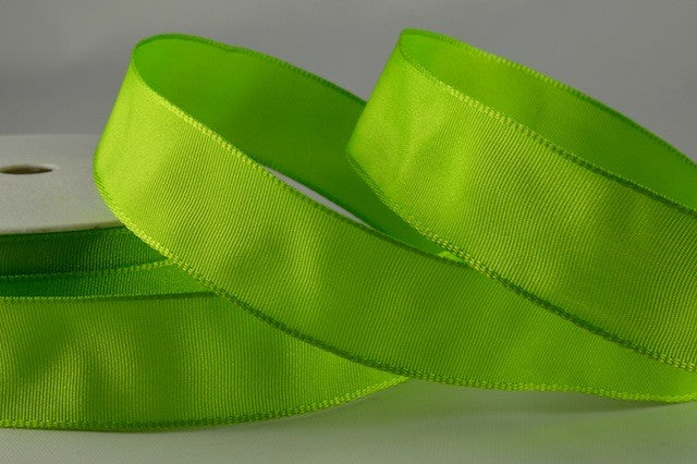 44073 - 25mm, 40mm & 60mm Wired High Quality Woven Ribbon x 25 Metres!40mm / 63 Light Green