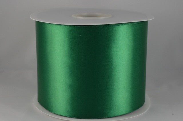 54033 - 100mm Single Sided Satin Sash ribbon x 50 metre rolls!!67 Emerald Green