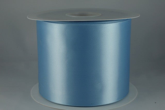 54033 - 100mm Single Sided Satin Sash ribbon x 50 metre rolls!!70 Baby Blue
