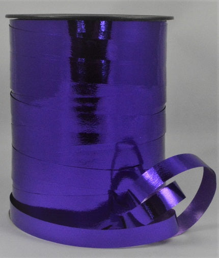 10mm Metallic Coloured Polypropylene Curling Ribbon x 250 Metre Rolls!Cadbury Purple