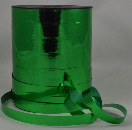 10mm Metallic Coloured Polypropylene Curling Ribbon x 250 Metre Rolls!Emerald Green