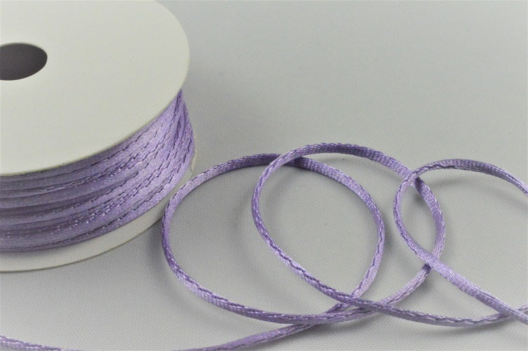 1mm & 2mm Rattail Stringing Satin Cord x 25 Metre Rolls!1mm / 43 Lilac