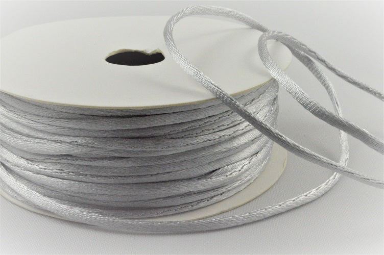 1mm & 2mm Rattail Stringing Satin Cord x 25 Metre Rolls!1mm / 84 Grey