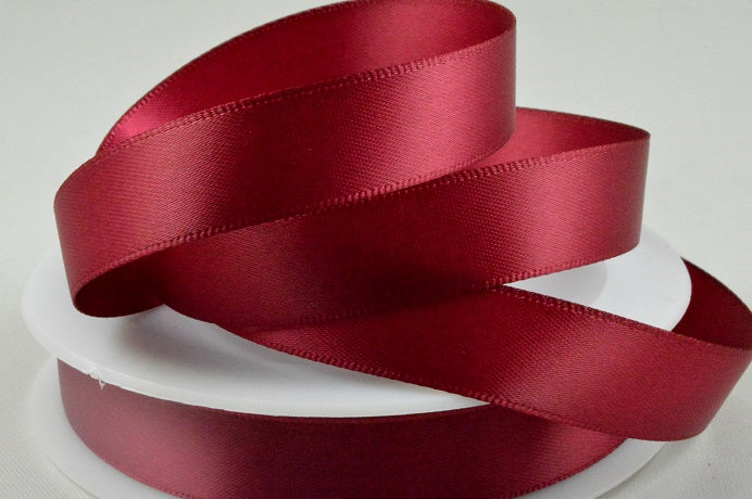 93977 - 3mm, 7, 10, 15, 25, 38 & 50mm Double Faced Satin Ribbon3mm / 38 Burgundy / 50 Metres
