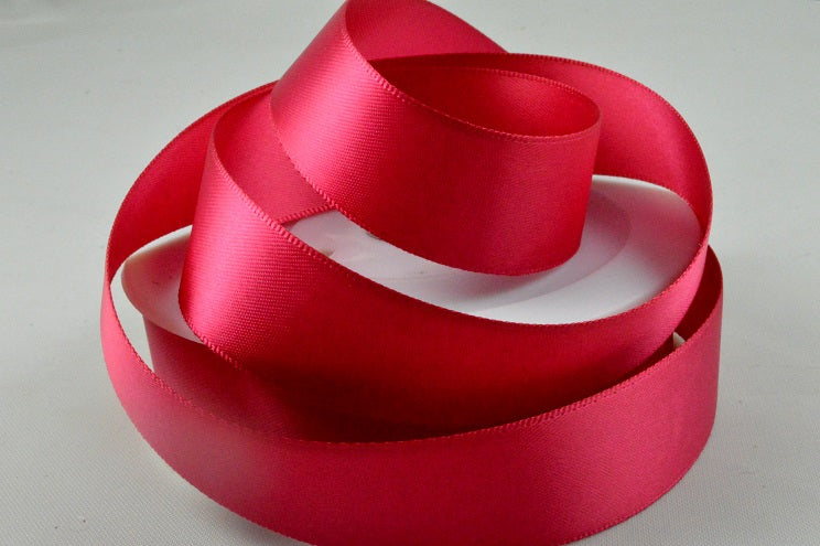 93977 - 3mm, 7, 10, 15, 25, 38 & 50mm Double Faced Satin Ribbon3mm / 33 Pink / 50 Metres