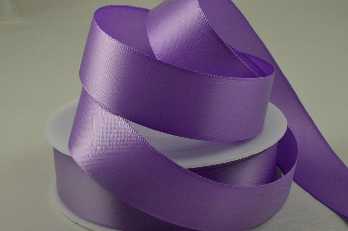 93977 - 3mm, 7, 10, 15, 25, 38 & 50mm Double Faced Satin Ribbon3mm / 43 Purple / 50 Metres
