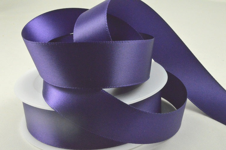 93977 - 3mm, 7, 10, 15, 25, 38 & 50mm Double Faced Satin Ribbon3mm / 48 Dark Purple / 50 Metres