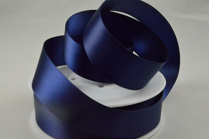 93977 - 3mm, 7, 10, 15, 25, 38 & 50mm Double Faced Satin Ribbon3mm / 79 Navy Blue / 50 Metres