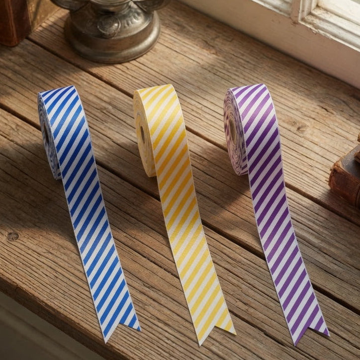 38mm Candy Stripe Ribbon x 100 Metre Rolls!
