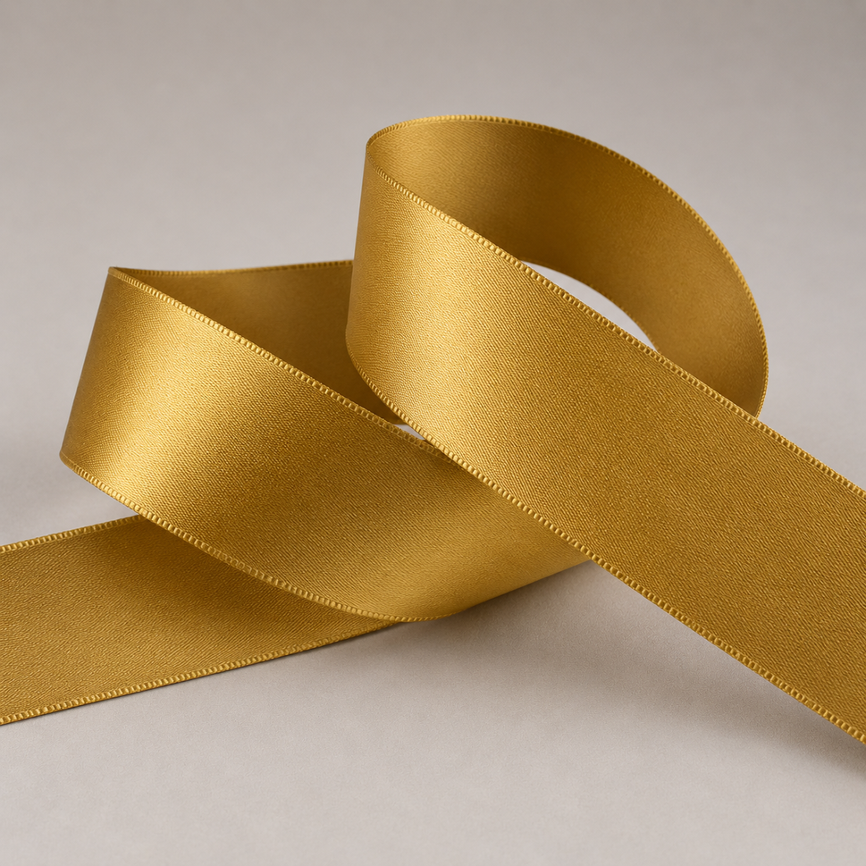 15mm, 25mm & 38mm Single Faced Satin Ribbon x 100 Metre Rolls!15mm / Gold