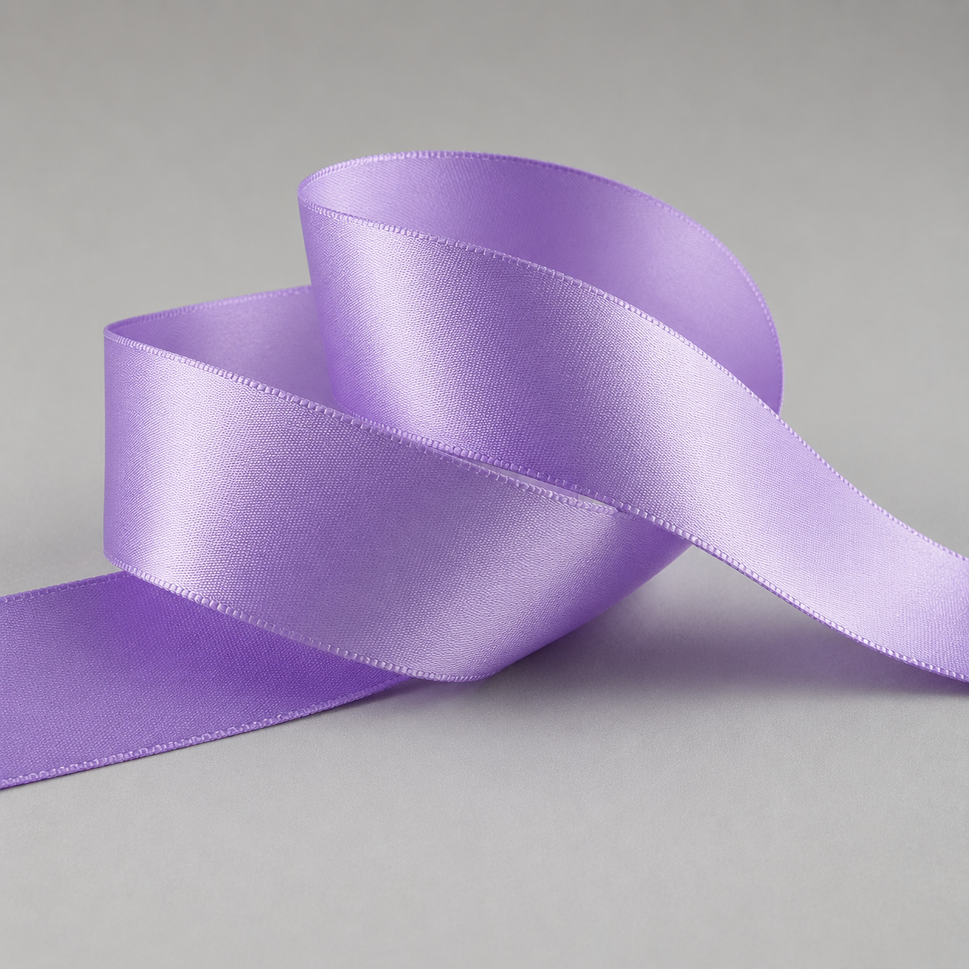 15mm, 25mm & 38mm Single Faced Satin Ribbon x 100 Metre Rolls!15mm / Lilac