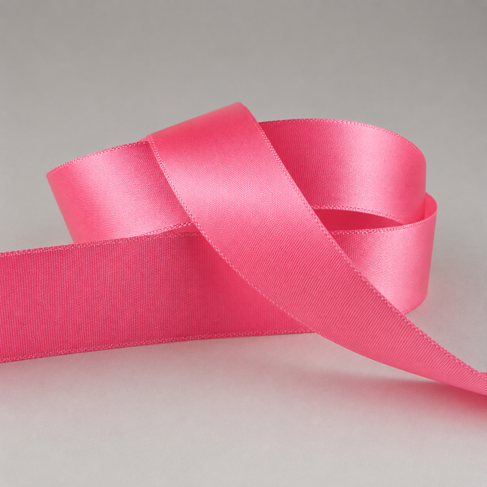 15mm, 25mm & 38mm Single Faced Satin Ribbon x 100 Metre Rolls!15mm / Pink