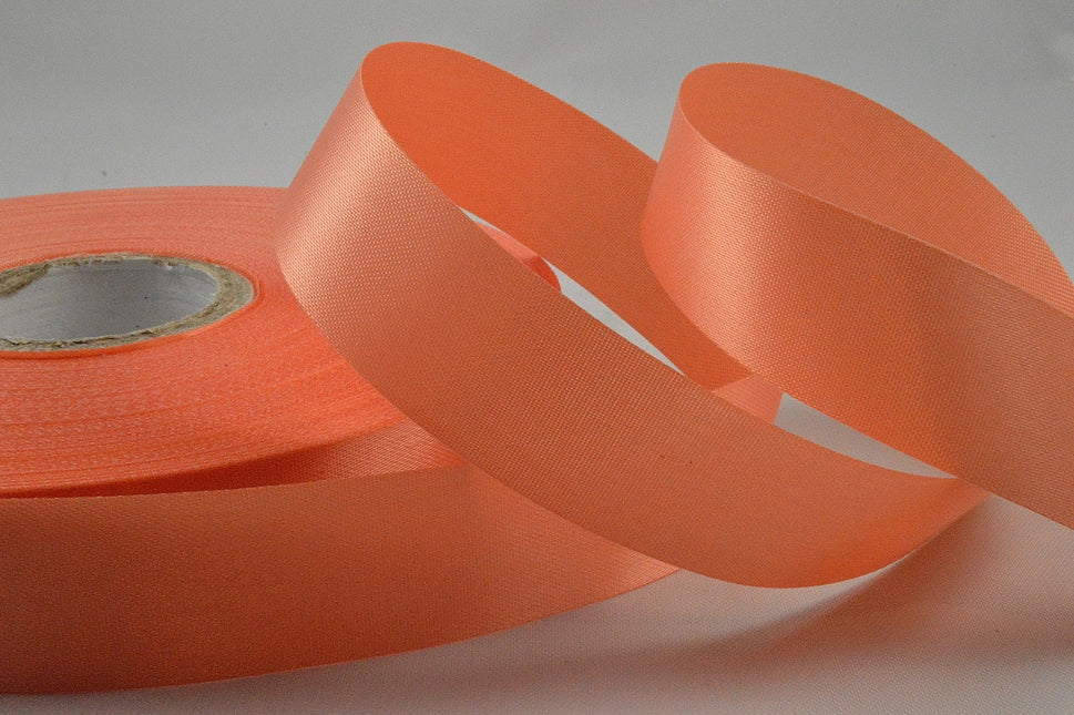 Acetate Satin Ribbon - 15mm, 24mm, 38mm, 50mm - 100 Metre Rolls!38mm / 26 PEACH