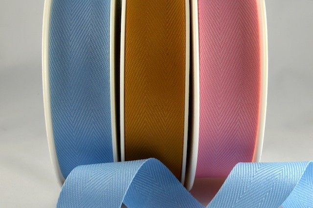 25mm Herringbone Ribbon x 50 Metre Rolls!