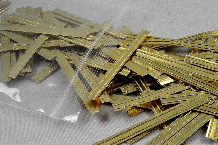 Double Wire Gold or White Twist Ties - In a Range of Lengths (100 per pack)