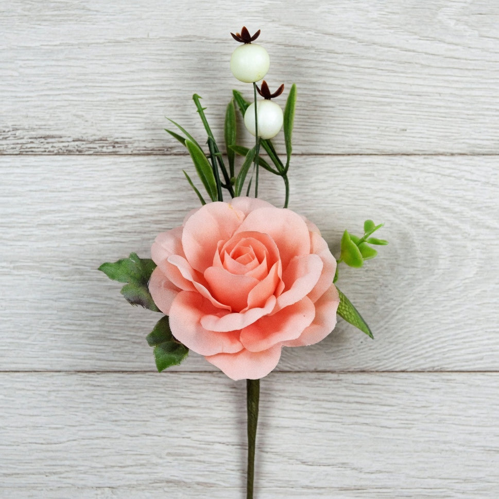 Soft Rose Pink Floral Pick