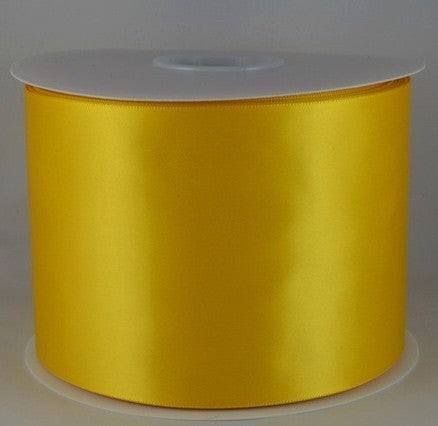 54033 - 100mm Single Sided Satin Sash ribbon x 50 metre rolls!!12 Yellow
