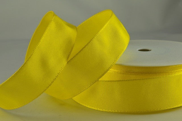 44073 - 25mm, 40mm & 60mm Wired High Quality Woven Ribbon x 25 Metres!25mm / 13 Daffodil