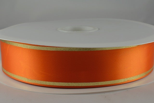 54350 - 25mm & 38mm Rosette Tramline Ribbon x 100 metre Rolls!!25mm / 26 Orange