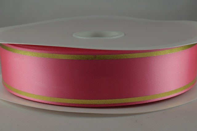 54350 - 25mm & 38mm Rosette Tramline Ribbon x 100 metre Rolls!!25mm / 29 Pink