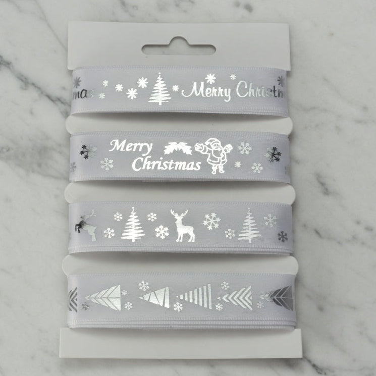 White Merry Christmas Selection Pack : 4 x 2 Metre Lengths