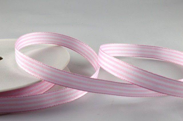5mm Baby Pink Woven Stripe Ribbon x 25 Metre Rolls!