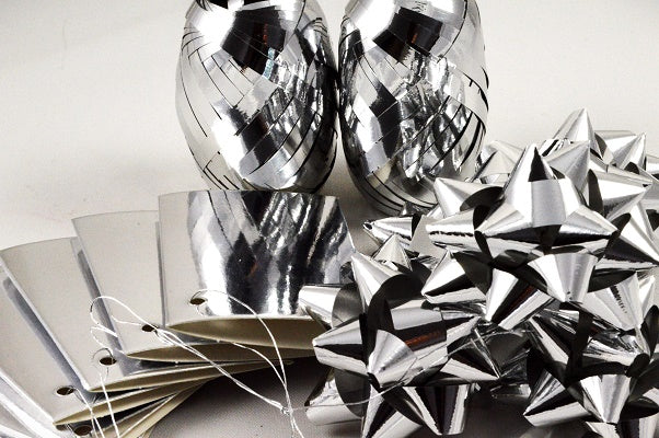 Bow, Ribbon & Tags Gift Wrap Set!Silver