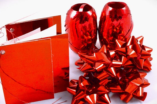 Bow, Ribbon & Tags Gift Wrap Set!Red