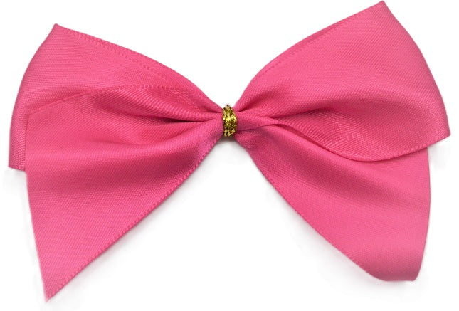 40mm Double Faced Satin Pre-tied Mini Bows (4 Bows per Pack)Fuschia