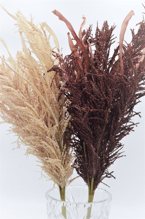 Terracotta Red Floral Leaves Display