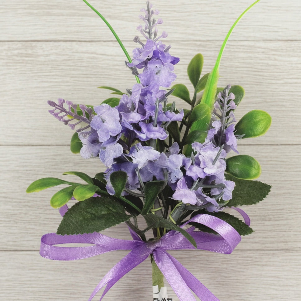 Delicate Flowers & Leaves Floral PickMauve