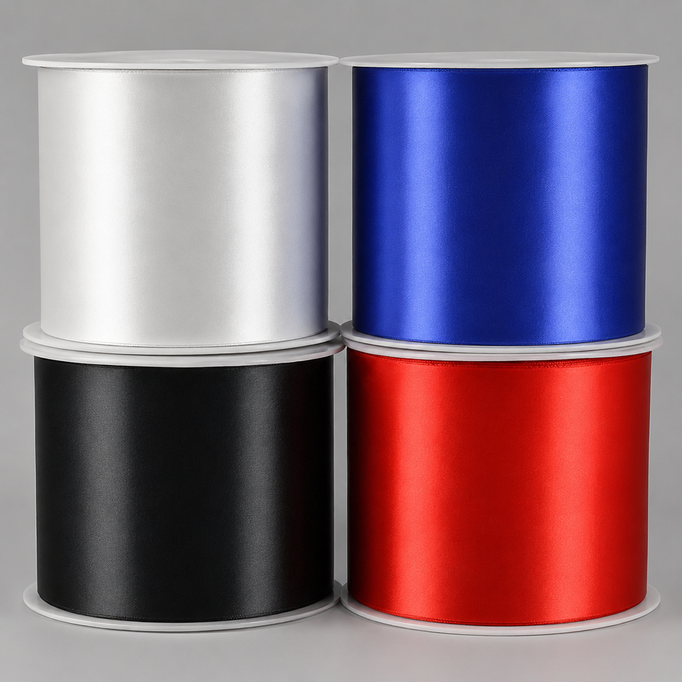 Single-Sided Satin Sash Ribbon, 100mm x 50m