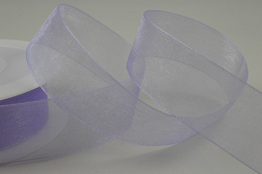 54419 - 3mm,  9mm, 15mm, 25mm, & 40mm Sheer Ribbon3mm / 40 Lilac / 50 Metres