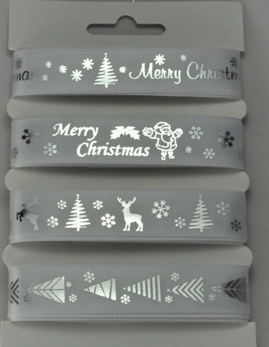55086 - Merry Christmas Selection Packs : 4 x 2 Metre LengthsWhite