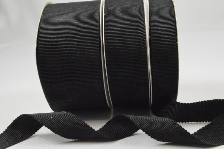16mm & 38mm Black Soft Rayon Petersham x 10 Metres!