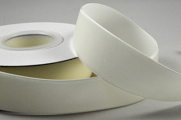 16mm, 25mm, 38mm Nylon Velvet Ribbon (5 Metre Rolls)16mm / Cream