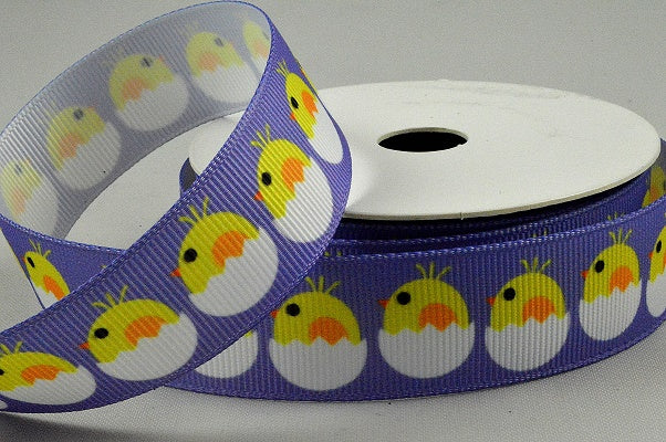 22mm Lilac Grosgrain Easter Egg Ribbon x 10 Metre Rolls!