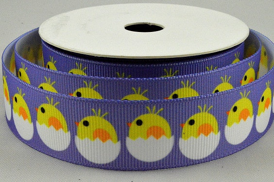 22mm Lilac Grosgrain Easter Egg Ribbon x 10 Metre Rolls!