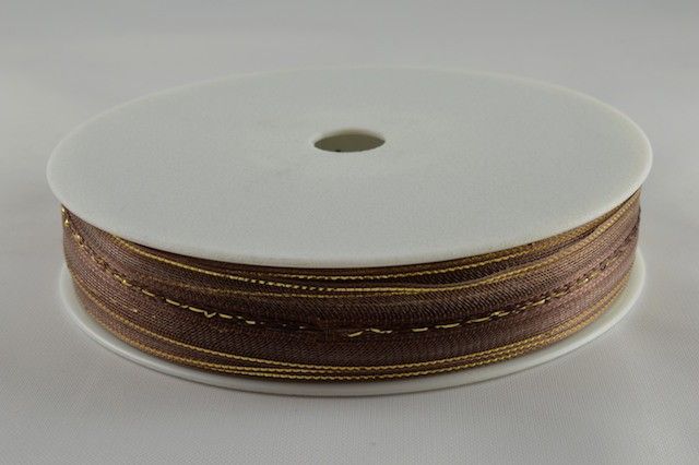15mm Brown Fasbo Sheer Pull Bow Ribbon x 25 Metres!
